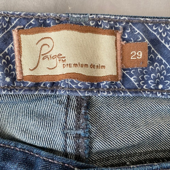 PAIGE Blue Heights Lowrise Skinny Jeans - Picture 3 of 6
